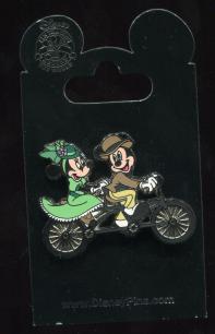 Micky and Minnie Tandem Riding Pin